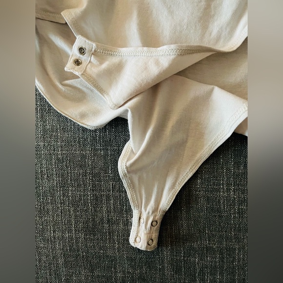 Y2K LOFT Striped Pinstripe V-Neck Bodysuit Medium - Picture 5 of 8